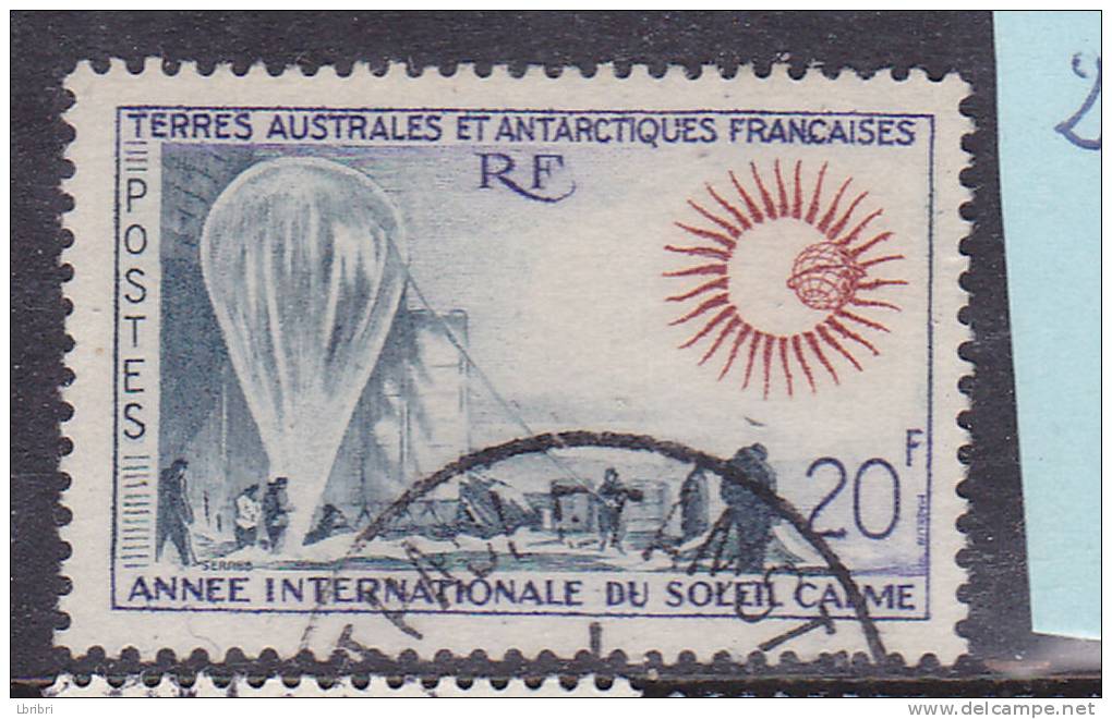 TAAF N° 21 F BLEU GRIS BRUN ET ARDOISE ANNÉE INTERNATIONALE DU SOLEIL OBL - Oblitérés