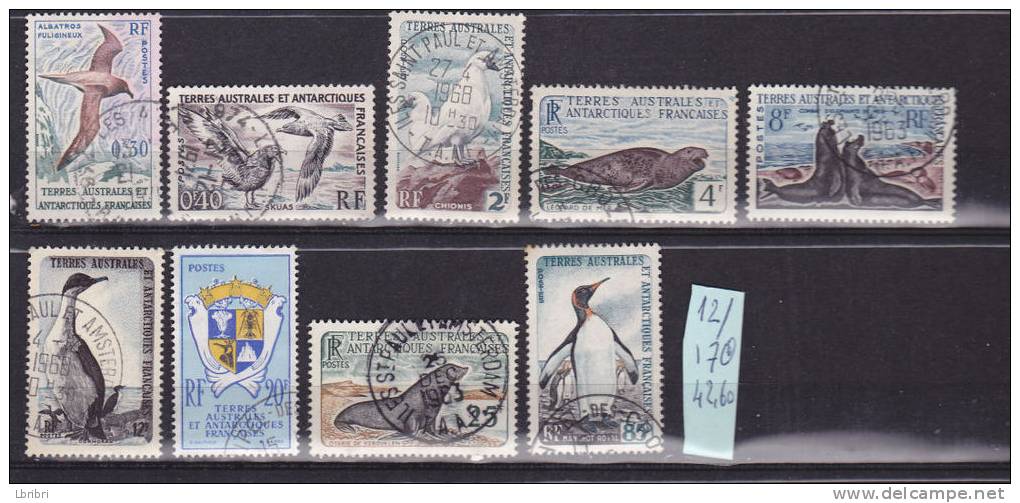 TAAF  N° 12/17 FAUNE OBL - Used Stamps