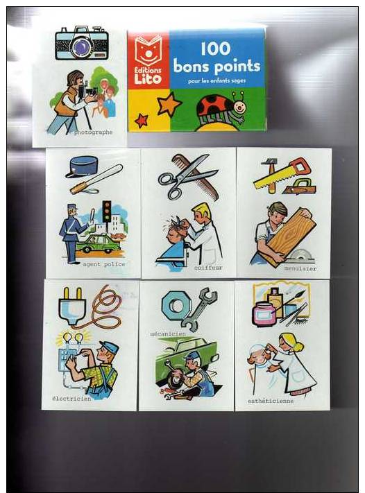 Boîte De 100 Bons Points Pour Les Enfants Sages, Editions LITO 1999, Les Métiers - Other & Unclassified