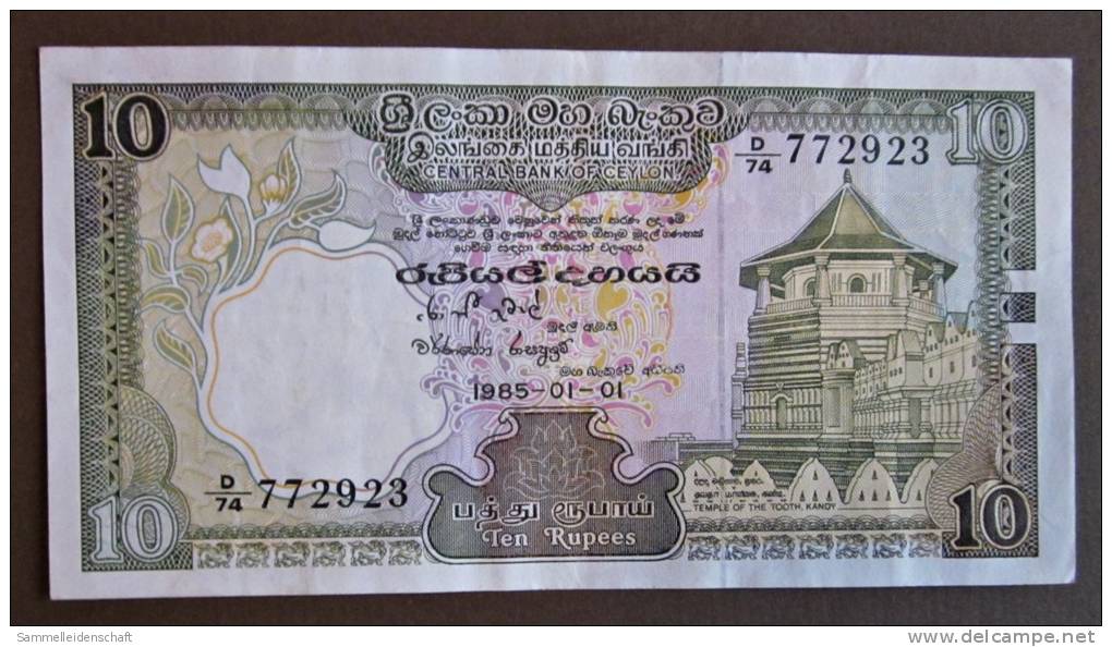 Banknote Papermoney 10 Ruppees Ceylon - Autres - Asie