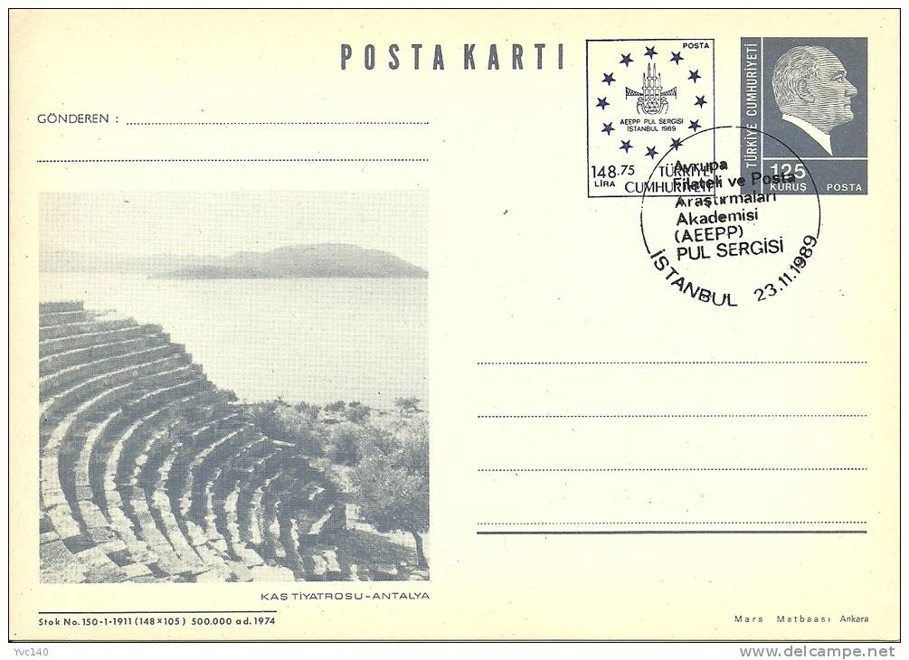 Turkey ; 1989 Postal Stationery - Ganzsachen