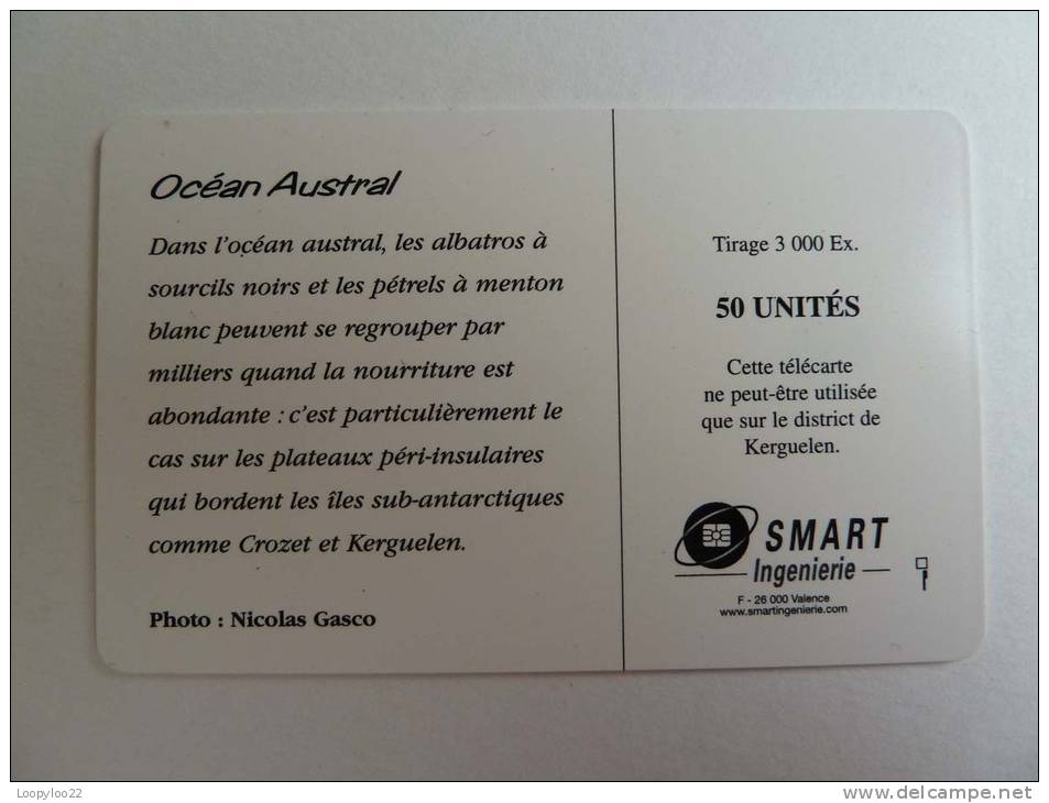 FRANCE - French Antarctic -  Ocean Austral - 50 Units - Smart Ingenierie - Telecarte TAAF - Privées