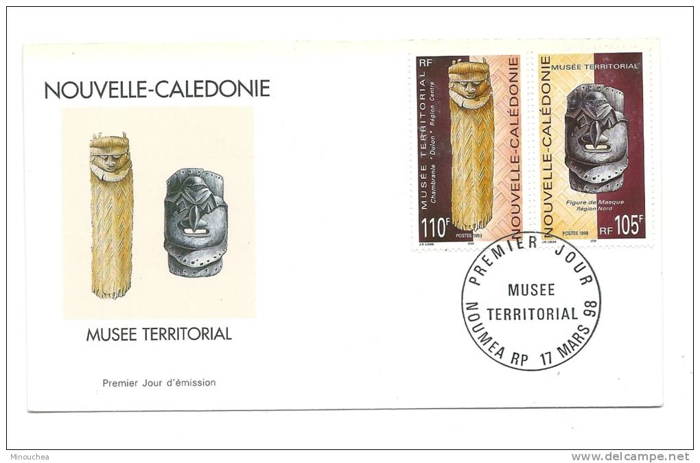 FDC Nouvelle Calédonie - Musée Territorial - Obl 17/03/98 (1er Jour) - Gebruikt