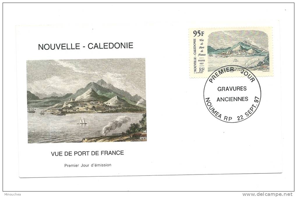 FDC Nouvelle Calédonie - Gravures Anciennes - Vue De Port De France - Obl 22/09/97 (1er Jour) - Oblitérés