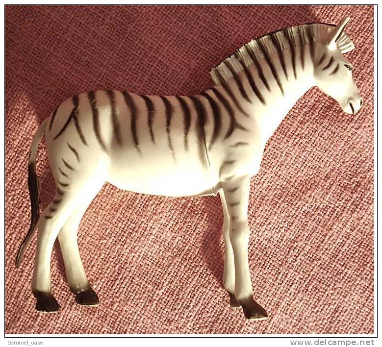 ältere Zebra-Figur Aus Kunststoff  , Länge Ca. 17 Cm - Sonstige & Ohne Zuordnung