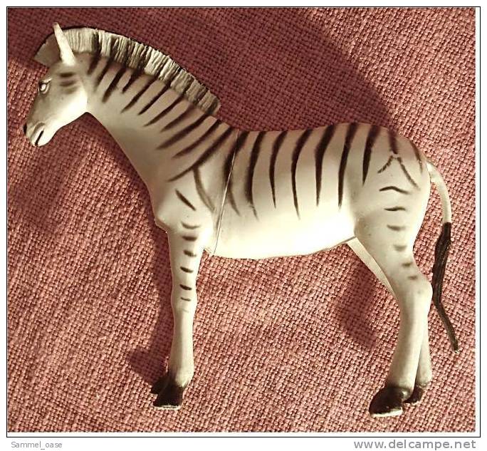 ältere Zebra-Figur Aus Kunststoff  , Länge Ca. 17 Cm - Sonstige & Ohne Zuordnung