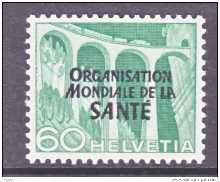 Switzerland 5 O 15   *    WHO   ORG. MONDIALE De La  SANTE - Dienstzegels