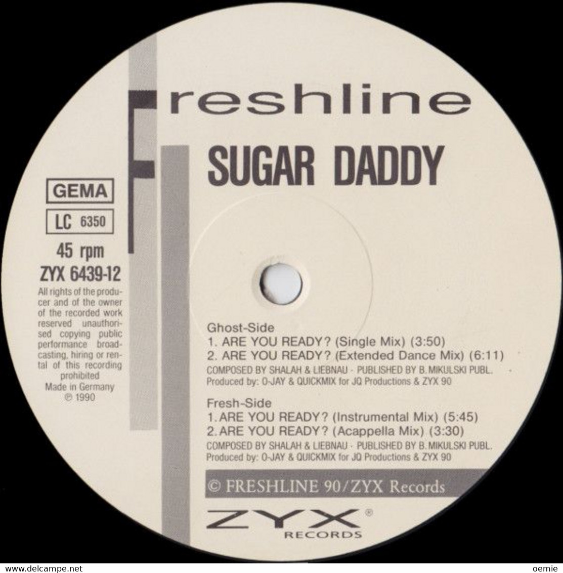 SUGAR DADDY  °  ARE YOU READY - 45 T - Maxi-Single