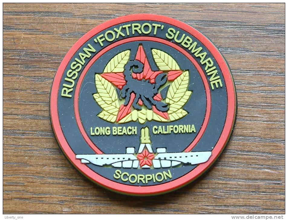 RUSSIAN " FOXTROT " SUBMARINE Long Beach California " SCORPION " ( Caoutchouc / 65 Mm.- 27 Gr. / Magnetic ) ! - Autres & Non Classés