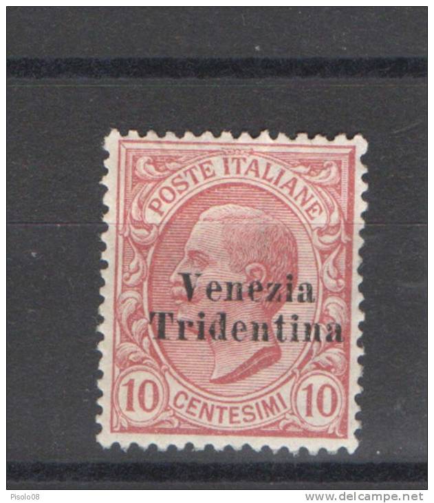 TRENTINO 1918 10 CENTESIMI SOP.TI VENEZIA TRIDENTINA ** MNH - Trento