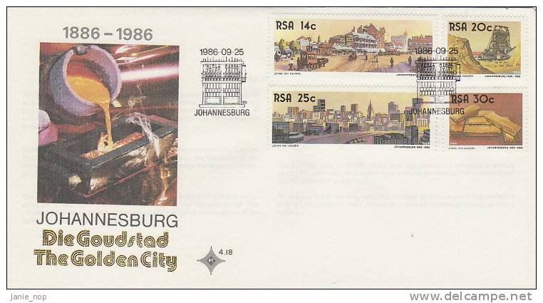 South Africa 1986 Johannesburg Golden City - FDC