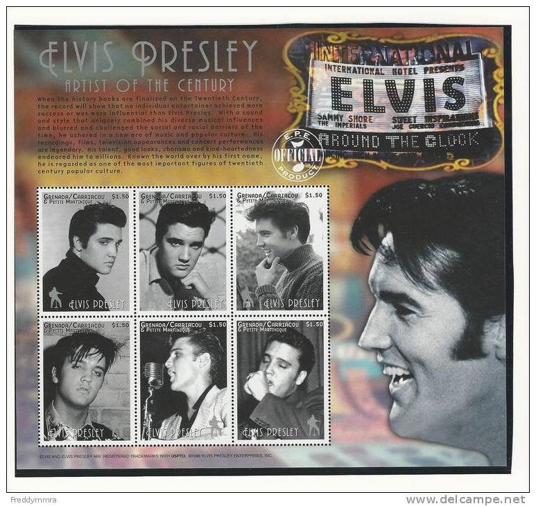 Grenada-Carriacou: 2536/ 2541 **  En Feuillet - Elvis Presley