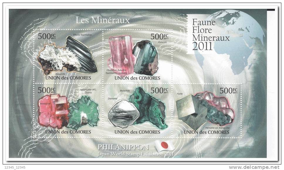 Comoren 2011 Postfris MNH Minerals - Comoren (1975-...)