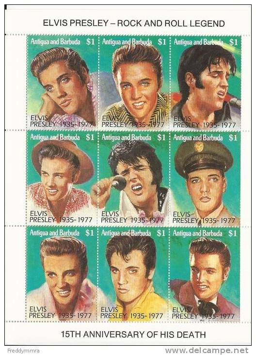 Antigua-Barbuda: 1491/ 1499 **  En Feuillet - Elvis Presley