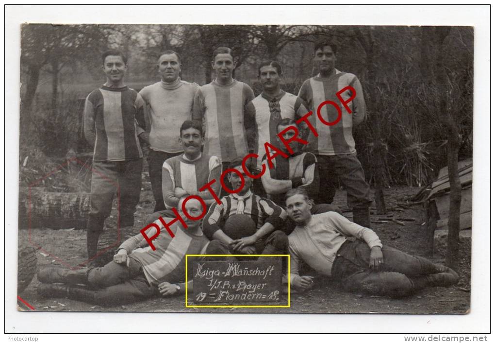 MATCH De FOOTBALL-voir TEXTE-LOVEDEGEM-SPORT-CARTE PHOTO Allemande-Guerre-14-18-1 WK-BELGIEN-BELGIQUE-Militaria- - Lovendegem