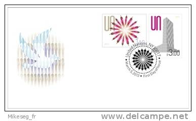 ONU New-York 2013 - Definitive - FDC Combo - Fortes Valeurs - FDC