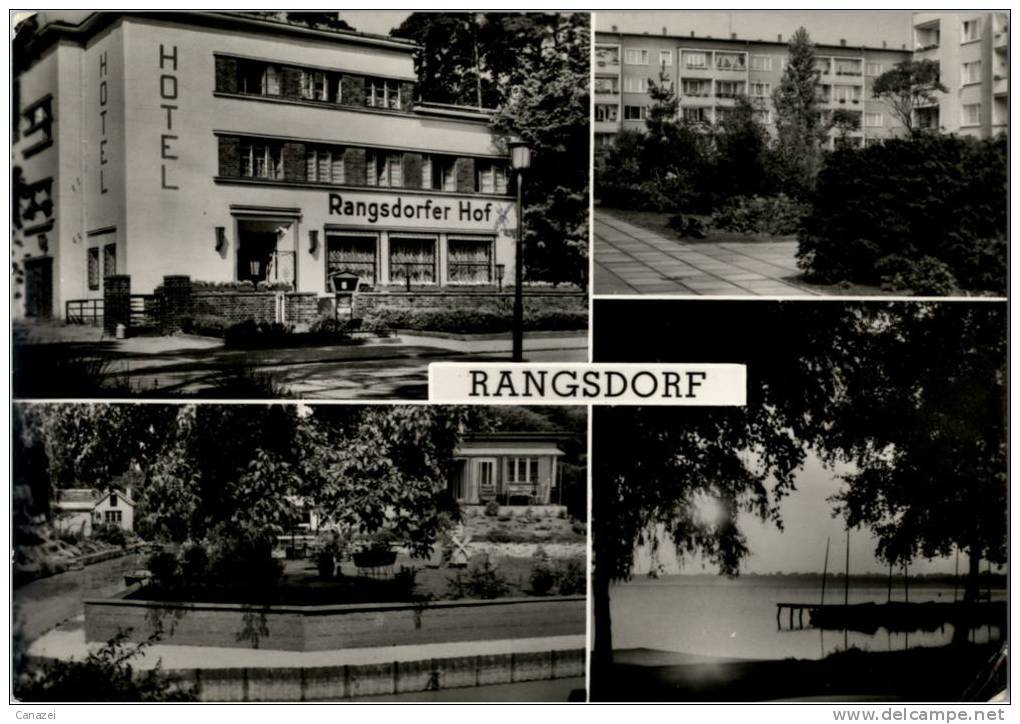 AK Rangsdorf, Hotel Rangsdorfer Hof, W-Pieck-Straße, See, Klein Venedig,gel,1984 - Rangsdorf