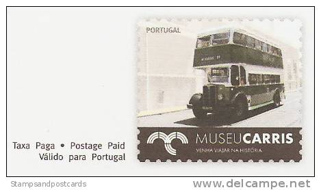 Portugal Carte Entier Postal Tram Ascenseurs Autocar Lisbonne 2011 Portugal Postal Stationary Elevators Tramway Bus - Bus