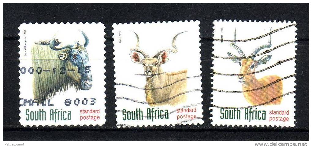 Afrique Du Sud YV 999/0; 1002 O 1998 Antilopes - Animalez De Caza