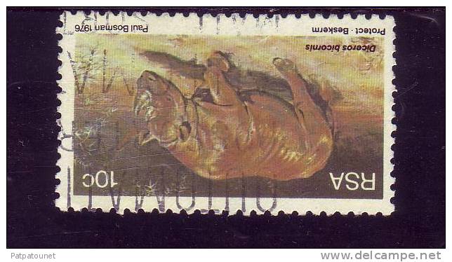 Afrique Du Sud YV 406 O 1976 Rhinocéros - Rhinoceros