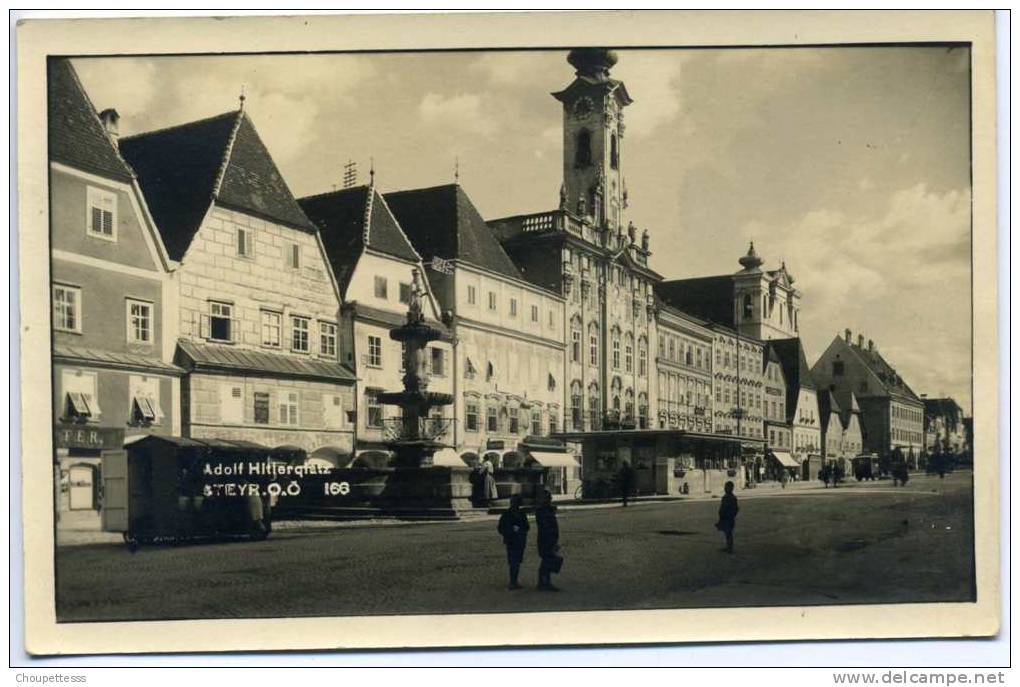 Steyr  - Adolf  Hitler  Platz En  1943 +  Cachet  Feldpost - Autres & Non Classés