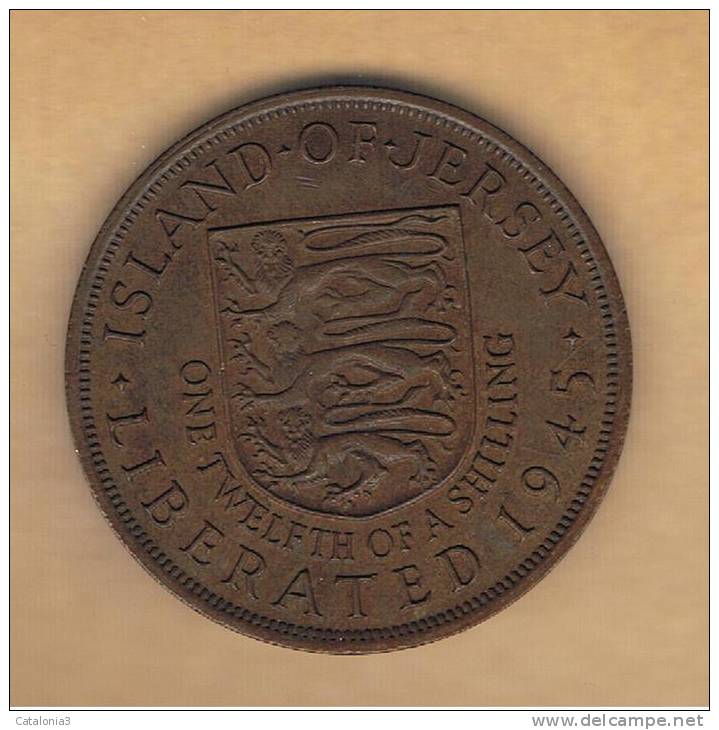 JERSEY - 1/12 Shilling  1945  KM19 - Jersey