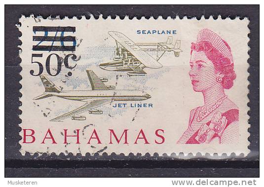 Bahamas 1966 Mi. 246    50 C Auf 2'6 Sh'P Queen Königin Elizabeth II. & Seaplane - 1963-1973 Autonomie Interne