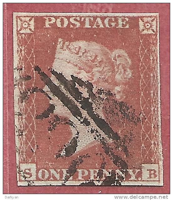 Grande-Bretagne (GB) Victoria 1841 - Penny Rouge Planche 126 SB - Gebraucht