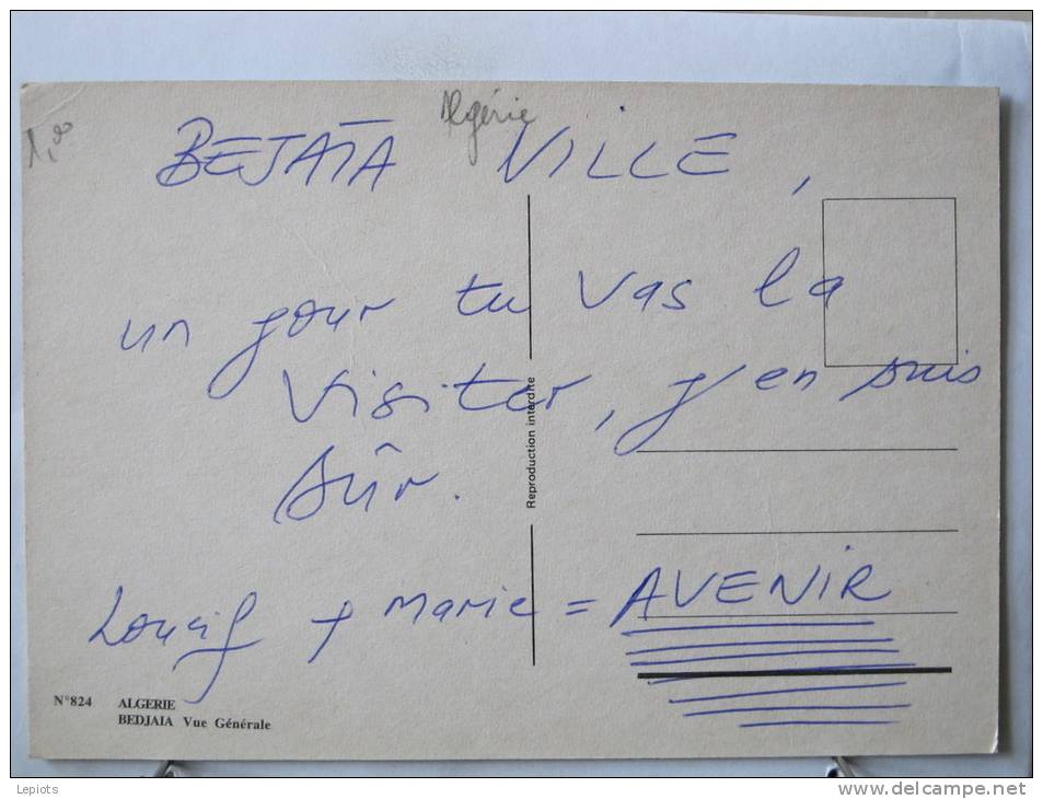 Algérie - Bedjaia - Bejaia ( Bougie ) - Vue Générale - Scan Recto-verso - Bejaia (Bougie)