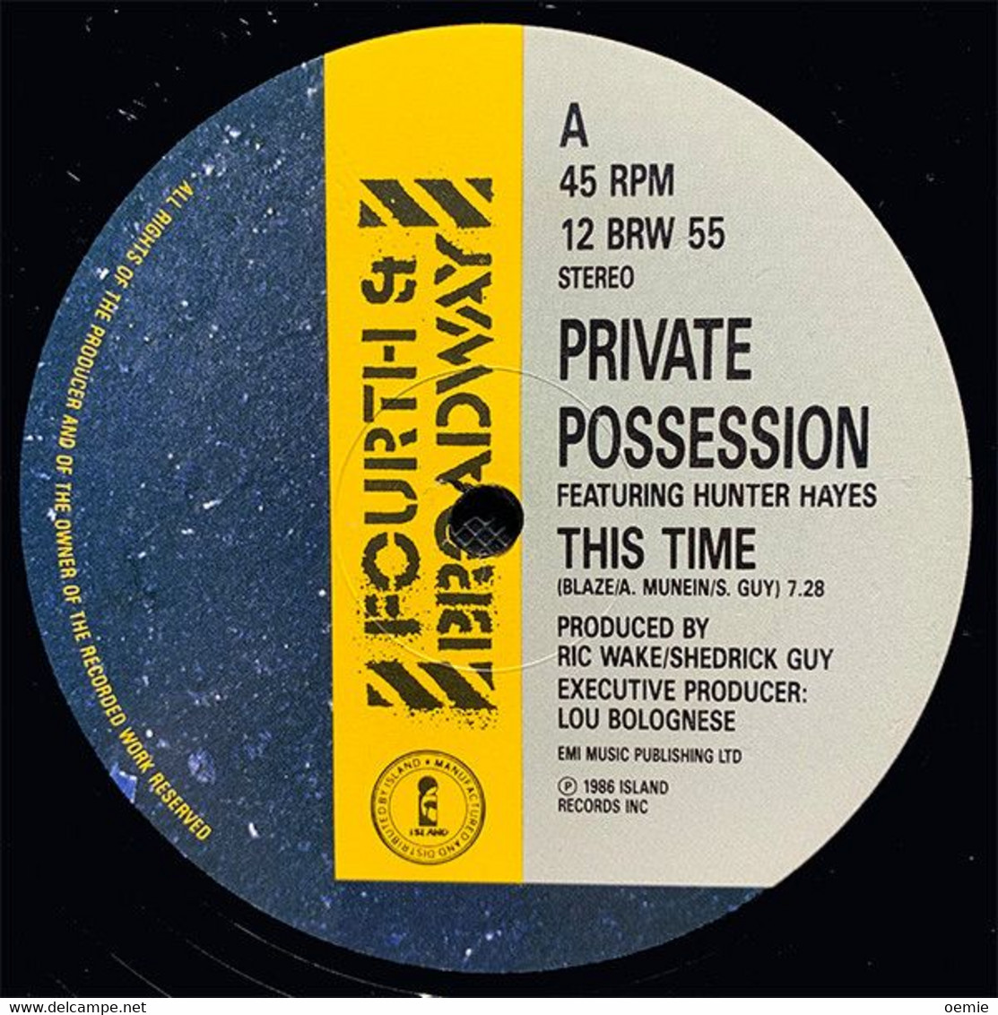 PRIVATE POSSESSION  ° THIS TIME FEACTURING HUNTER HAYES  FAB  US GARAGE MIX - 45 T - Maxi-Single