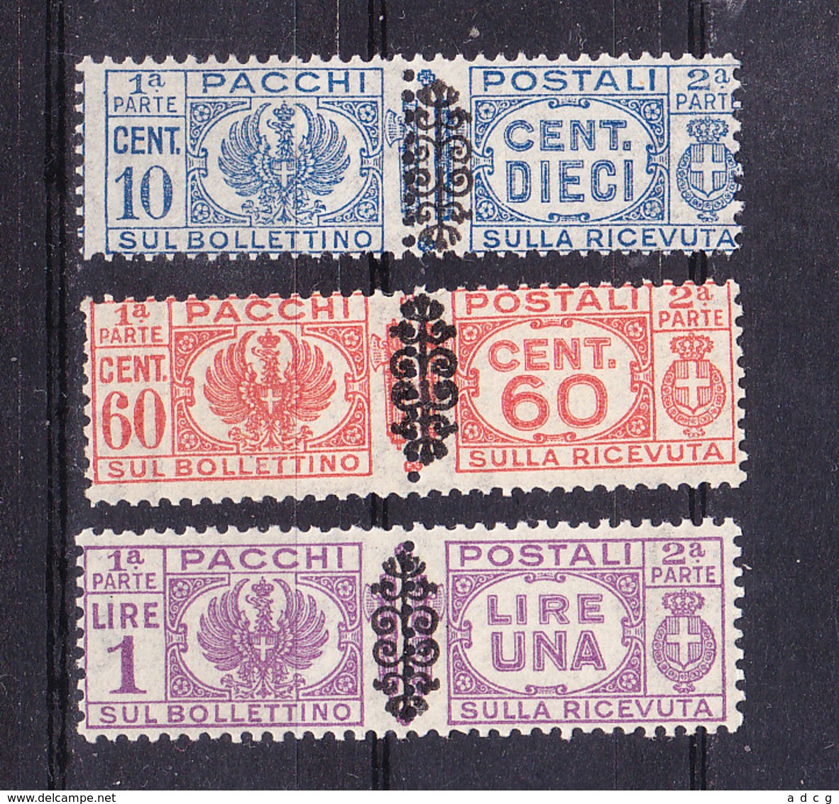 1945 LUOGOTENENZA PACCHI POSTALI Con FREGIO 10 + 60 C +  Lira NUOVO MNH - Postpaketten