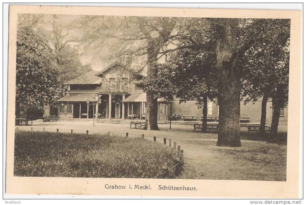 Grabow Mecklenburg Schützenhaus Grünlich TOP-Erhaltung 17.9.1914 Gelaufen - Ludwigslust