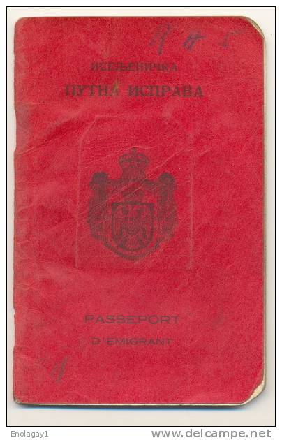 Emigrant Passport ( Kingdom Of The Serbs, Croats And Slovenes) - Historische Documenten