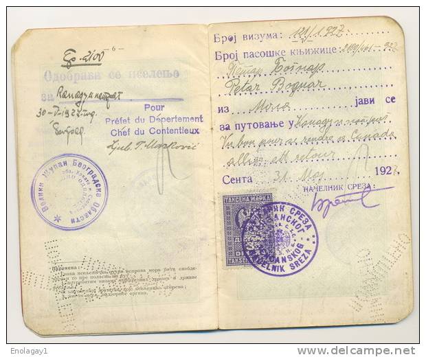 Emigrant Passport ( Kingdom Of The Serbs, Croats And Slovenes) - Historische Documenten