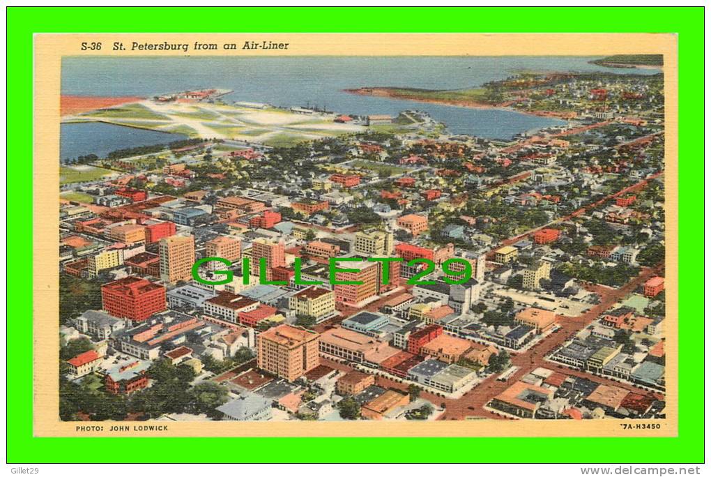 ST PETERSBURG, FL - THE CITY FROM AN AIR-LINER - SUN NEWS CO - - St Petersburg