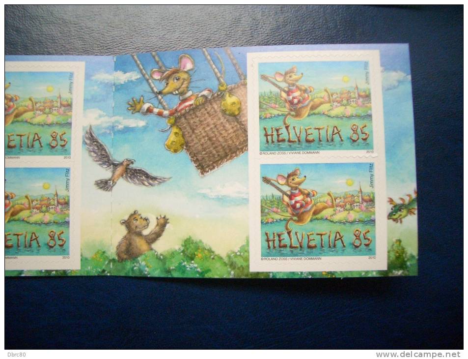 Switzerland, Helvetia, The Swiss Mouse, Children Tale, Book Of 10, 2010 - Unused Stamps