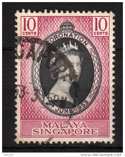 SINGAPORE - 1953 YT 27 USED - Singapore (...-1959)