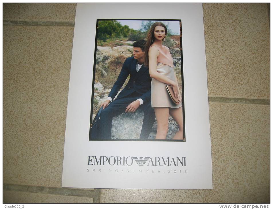 CATALOGUE 50 P. PRINTEMPS / ETE 2013 EMPORIO ARMANI Avec DVD DEFILE DE MODE - Catalogues