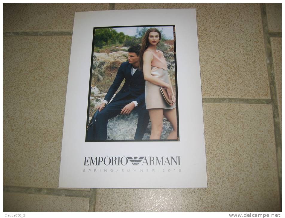 CATALOGUE 50 P. PRINTEMPS / ETE 2013 EMPORIO ARMANI Avec DVD DEFILE DE MODE - Catalogues