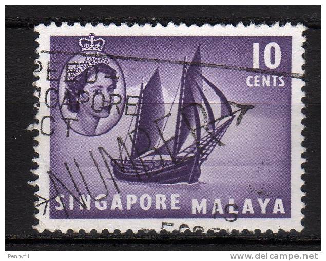 SINGAPORE - 1955 YT 34 USED - Singapore (...-1959)