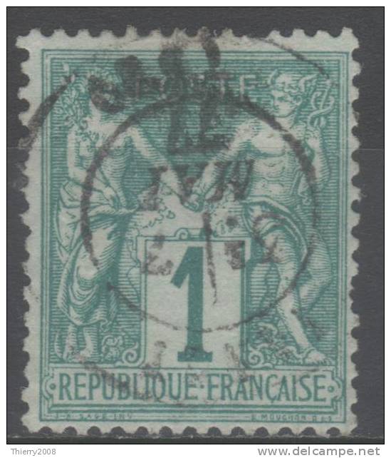 Sage  N° 61 Avec Oblitération Cachet à Date  TTB - 1876-1878 Sage (Type I)