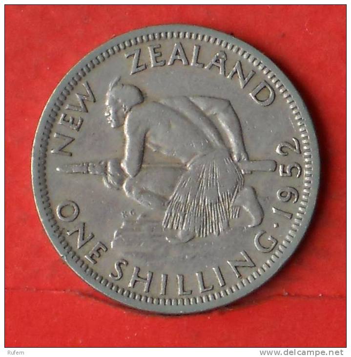 NEW ZEALAND  1  SHILLING  1952   KM# 17  -    (1648) - Nouvelle-Zélande