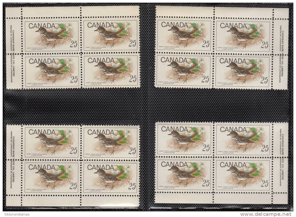 Canada 1969 Corner Inscription Blocks, Mint No Hinge (see Desc), Sc# 496-498 - Ongebruikt