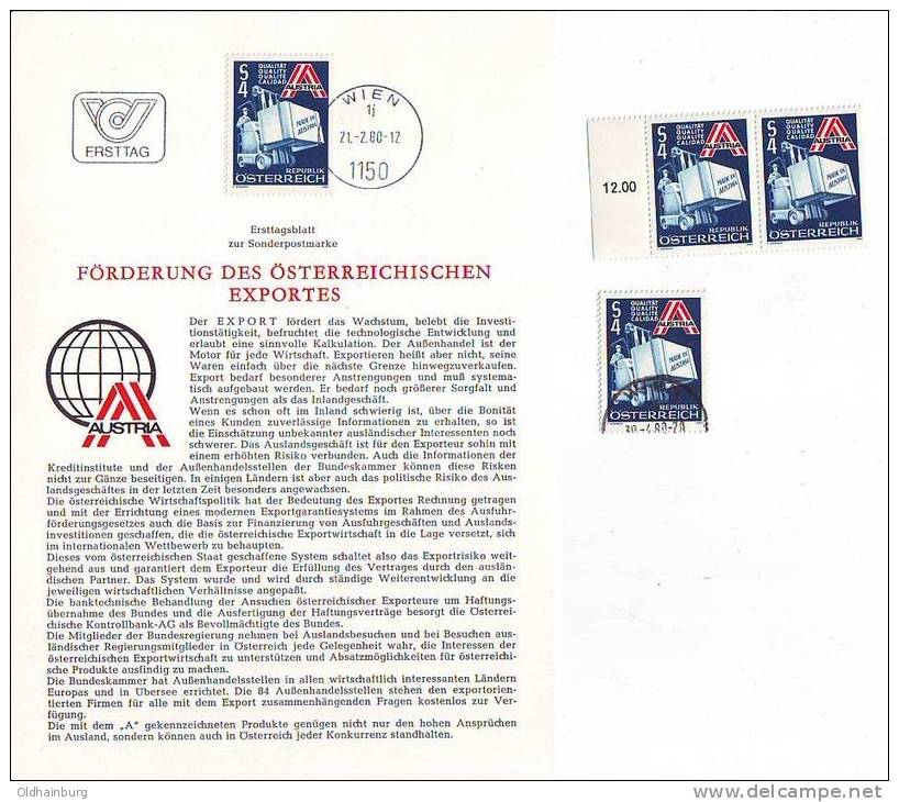 3011c: Österreich 1980; Rotes Kreuz **, Gest., Ersttagsblatt - First Aid