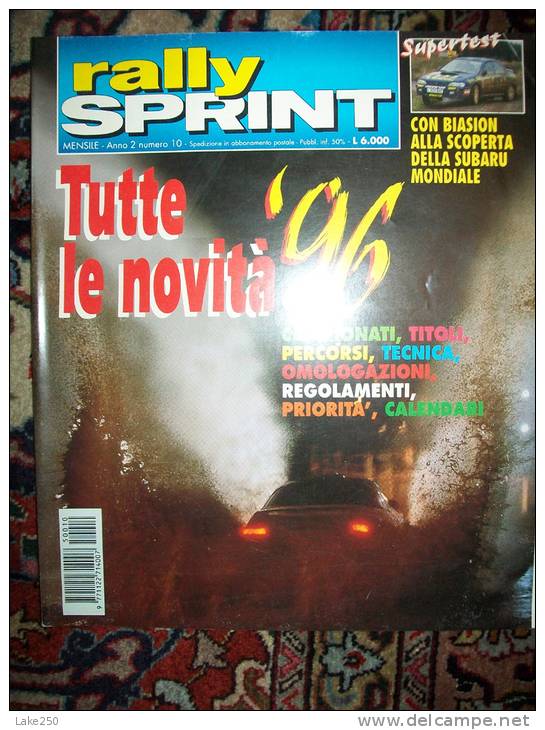 RIVISTA   RALLY  SPRINT N°10  1995 - Motores
