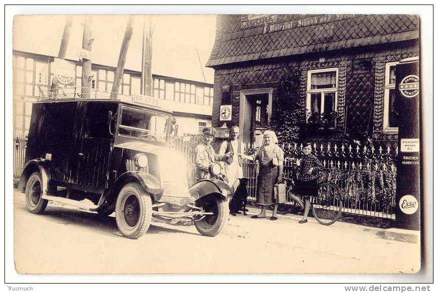 E1716 -  Stadtroda - Carte Photo - Facteur - Pompe Esso Old Timer - Stadtroda