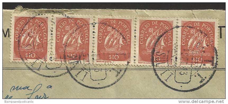 Portugal Lettre 1943 Cachet Ambulância Postal Sul II Ambulance Postal  TPO Cover - Marcophilie