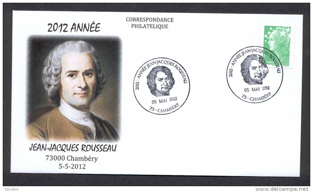 001 FRANCE 2012. YEAR OF JEAN-JACQUES ROUSSEAU. WRITER  PHILOSOFER COMPOSER CLASICAL MUSIC - Schriftsteller