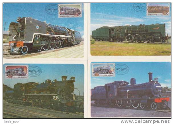 RSA 1983 Steam Locomotives Set 4 Maximum Cards - Other & Unclassified