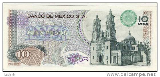 BILLET # MEXIQUE # 10 PESOS # DIEZ PESOS # 1975 # HIDALGO - Mexique